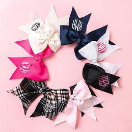Monogrammed Girls Hair Bow