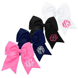 Monogrammed Christmas Hair Bow for Girls 4 medium size with no Slip Personalized Red Hair bow Monogrammed 