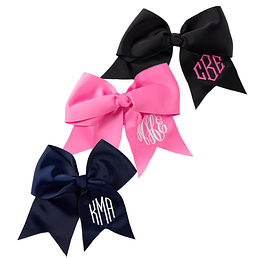 Cheer Hair Bow with Ponytail Holder Medium Pink 5Pk
