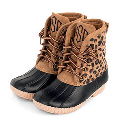 Girls Tall Cheetah Duck Boots Schoenen Meisjesschoenen Laarzen 