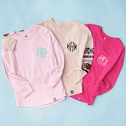 Monogrammed Kids Long Sleeve Shirt