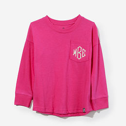 Monogrammed Kids Long Sleeve Shirt
