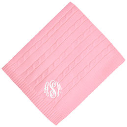 pink personalized baby blanket
