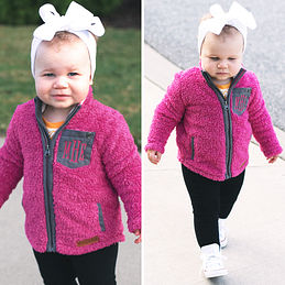 baby girl sherpa jacket