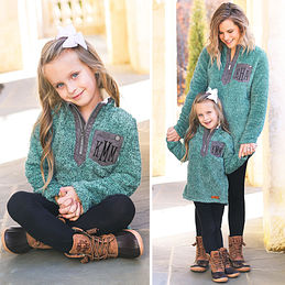 teal sherpa pullover