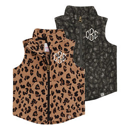 Leopard print clearance long vest