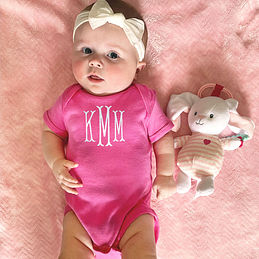 monogram baby onesie