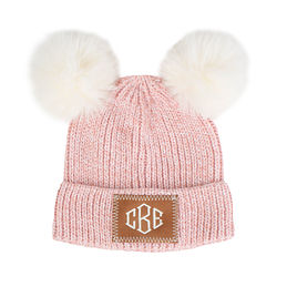 Monogrammed Kids Pom Pom Beanie