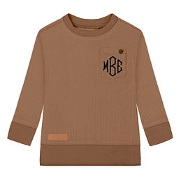 monogrammed kids corded sweatshirt in hickory