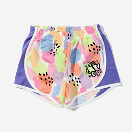 monogrammed kids running shorts in melon patch - updated