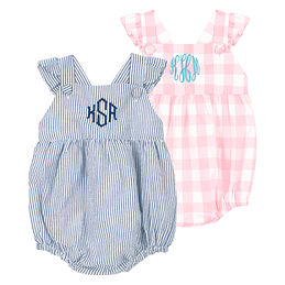 Personalized Romper Baby Girl Bubble Monogrammed Bubble Personalized Girl Bubble Ruffle Bubble