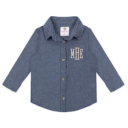 Happy Thoughts Gifts Personalized Monogrammed Button-Down Shirt Medium