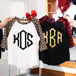 Personalized Monogram RainbowToddlers 3/4 Raglan - Custom Toddler