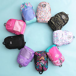 Monogrammed Kids Basic Backpack