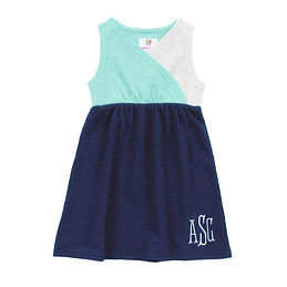 monogrammed kids wrap cover up in mint & navy