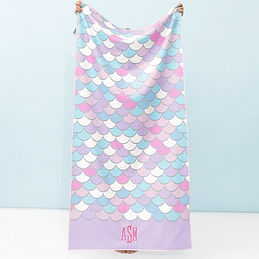 Monogrammed Kids Beach Towel