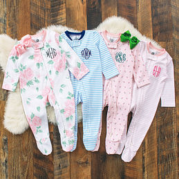 Lima Bean Kids Pink Glitter Stripe Personalized Pajama Set