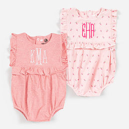 Monogrammed Baby Soft Jersey Bubble