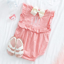Sweet Angel Girl Monogram Bubble Baby Outfit – Frill Seekers Gifts