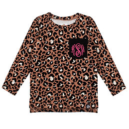 monogrammed youth emma sweatshirt in cheetah