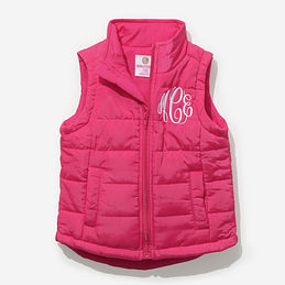 Monogrammed Kids Puffer Vest