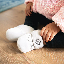 Monogrammed 2024 baby shoes