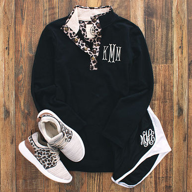 Leopard Pullover & Running Shorts FL Dark Wood