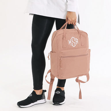 New Monogrammed Canvas Backpack