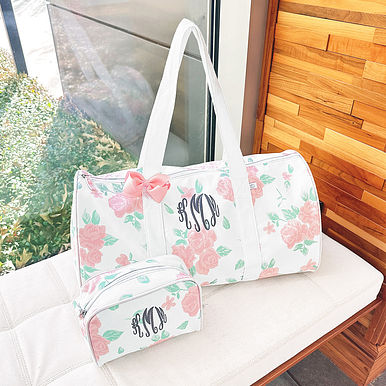 Pink Peony Kids Canvas Bags