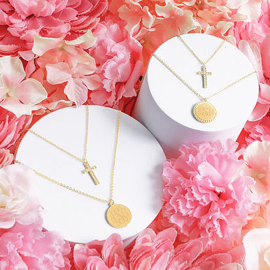 Mom & Me GOLD Cross Necklaces