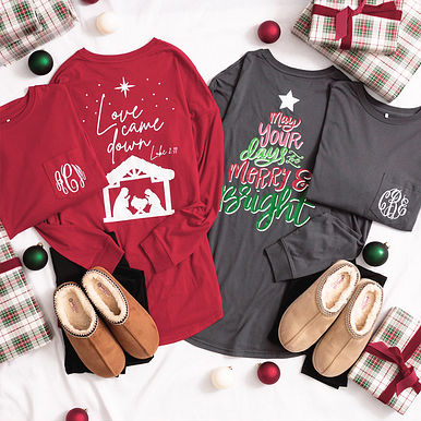 Monogrammed Christmas T-Shirt