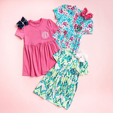 Monogrammed Kids T-shirt Dress