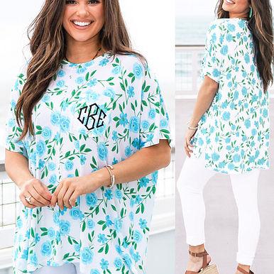 Monogrammed Short Sleeve Tunic