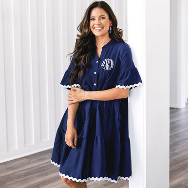 Monogrammed Ric Rac Dress