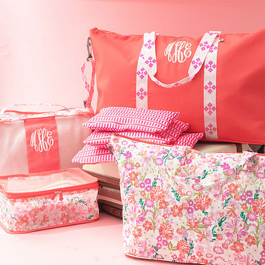 Monogrammed Travel Bag Set