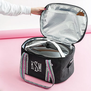 Monogrammed Slow Cooker Carrier