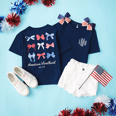 Monogrammed Kids America T-Shirt