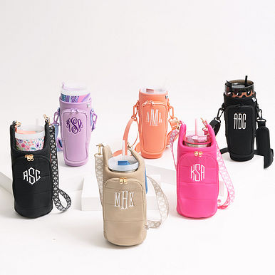 Monogrammed Water Bottle Holder