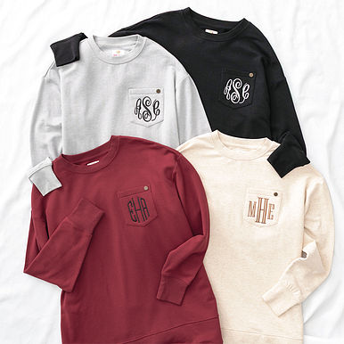Monogrammed Crewneck Sweatshirts