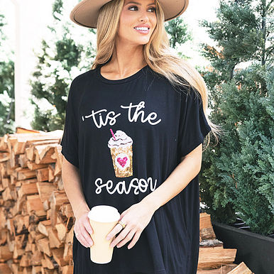 New Sequin Coffee Tee