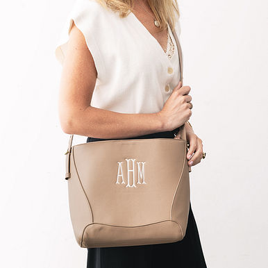 Monogrammed Bucket Bag