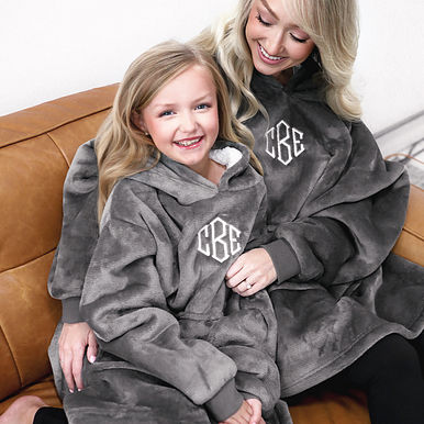 Mom & Me CHAR Blanket Hoodies