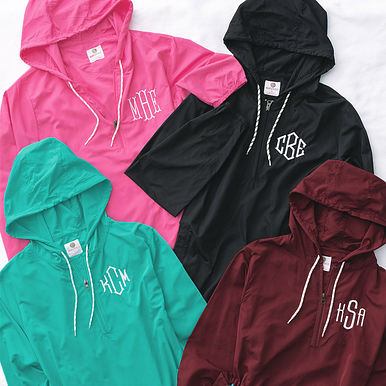 Monogrammed Pullover Rain Jacket