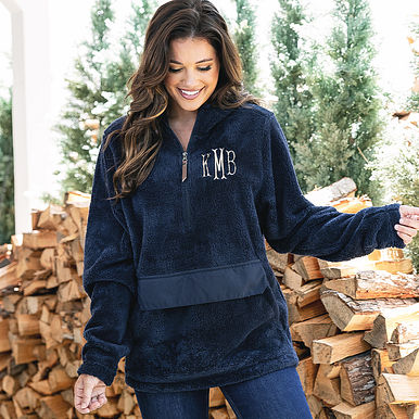 Monogrammed Lightweight Fleece Hoodie