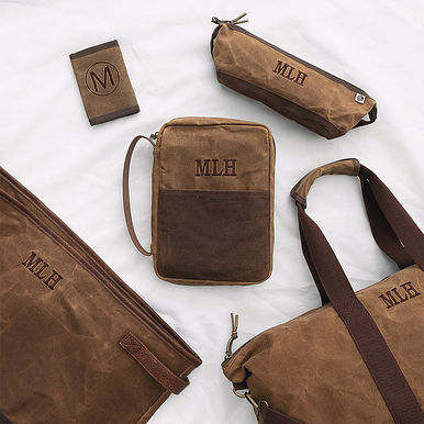 Personalized Waxed Canvas Bible Carrier