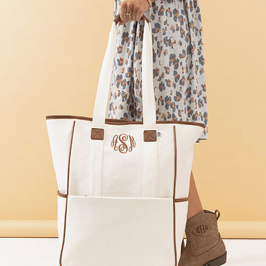 Monogrammed Rolling Tote