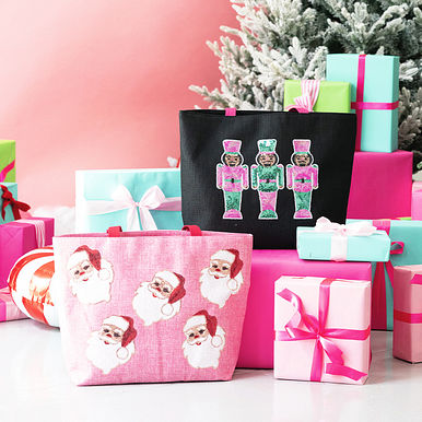 Holiday Sequin Tote Bags