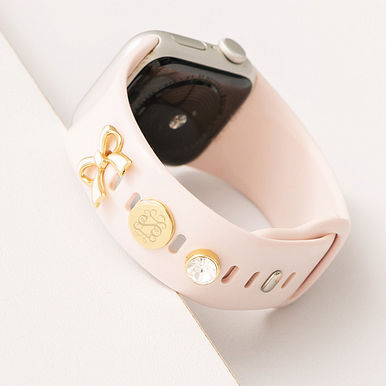 Monogrammed Bow Smartwatch Charm Set Monogrammed Bow Smartwatch Charm Set