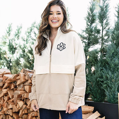Monogrammed Colorblock Jacket Monogrammed Colorblock Jacket