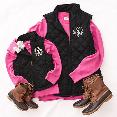 Monogrammed Kids Puffer Vest Monogrammed Kids Puffer Vest